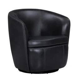 Mor Furniture Chairs|Barolo Leather Swivel Club Chair In Caramel