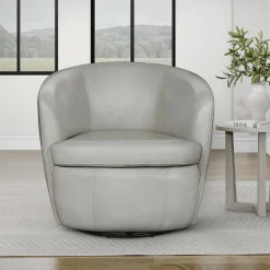 Mor Furniture Chairs|Barolo Leather Swivel Club Chair In Caramel