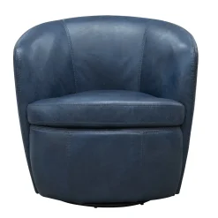 Mor Furniture Chairs|Barolo Leather Swivel Club Chair In Caramel