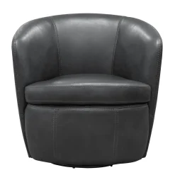 Mor Furniture Chairs|Barolo Leather Swivel Club Chair In Caramel