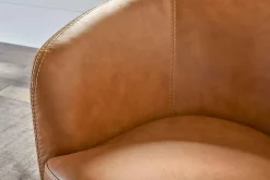 Mor Furniture Chairs|Barolo Leather Swivel Club Chair In Caramel