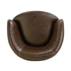 Mor Furniture Chairs|Barolo Leather Swivel Club Chair In Caramel