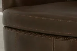 Mor Furniture Chairs|Barolo Leather Swivel Club Chair In Caramel