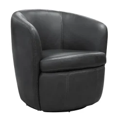 Mor Furniture Chairs|Barolo Leather Swivel Club Chair In Caramel