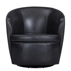 Mor Furniture Chairs|Barolo Leather Swivel Club Chair In Caramel