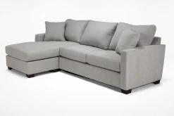 Mor Furniture Sofas|Barrett Reversible Sofa Chaise In Fisk Smoke