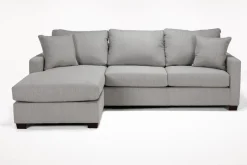 Mor Furniture Sofas|Barrett Reversible Sofa Chaise In Fisk Smoke