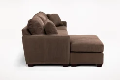 Mor Furniture Sofas|Barrett Reversible Sofa Chaise In Fisk Smoke