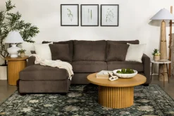 Mor Furniture Sofas|Barrett Reversible Sofa Chaise In Fisk Smoke