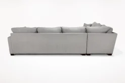 Mor Furniture Sectionals|Barrett Tux Sofa Chaise Sectional In Fisk Smoke, Right Facing