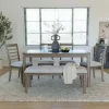Mor Furniture Dining Room Sets|Seating For 6|Barry Dining Table, 4 Chairs & Bench In Light Brown