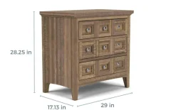 Mor Furniture Nightstands|Bay Creek 3 Drawer Nightstand In Light Gray