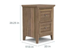Mor Furniture Nightstands|Bay Creek 3 Drawer Nightstand In Light Gray