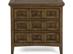 Mor Furniture Nightstands|Bay Creek 3 Drawer Nightstand In Light Gray
