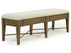 Mor Furniture Dining Benches|Bay Creek Bench W/ Storage In Light Gray