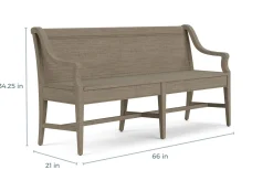 Mor Furniture Dining Benches|Bay Creek Bench W/ Storage In Light Gray