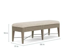Mor Furniture Dining Benches|Bay Creek Bench W/ Storage In Light Gray