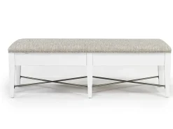 Mor Furniture Dining Benches|Bay Creek Bench W/ Storage In Light Gray