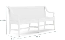 Mor Furniture Dining Benches|Bay Creek Bench W/ Storage In Light Gray