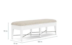 Mor Furniture Dining Benches|Bay Creek Bench W/ Storage In Light Gray