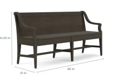 Mor Furniture Dining Benches|Bay Creek Bench W/ Storage In Light Gray
