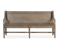 Mor Furniture Dining Benches|Bay Creek Bench W/ Storage In Light Gray
