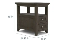 Mor Furniture Sofa & End Tables|Bay Creek Chairside Table In Graphite