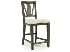 Mor Furniture Counter Height Stools|Barstools|Bay Creek Counter Height Stool In Graphite, V-Back