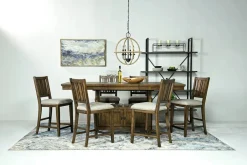 Mor Furniture Counter Height Stools|Barstools|Bay Creek Counter Height Stool In Graphite, V-Back
