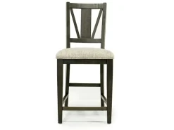 Mor Furniture Counter Height Stools|Barstools|Bay Creek Counter Height Stool In Graphite, V-Back