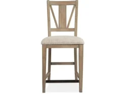 Mor Furniture Counter Height Stools|Barstools|Bay Creek Counter Height Stool In Graphite, V-Back