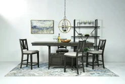Mor Furniture Counter Height Tables|Dining Tables|Bay Creek Counter Height Extendable Dining Table In Light Gray