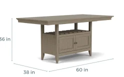 Mor Furniture Counter Height Tables|Dining Tables|Bay Creek Counter Height Extendable Dining Table In Light Gray