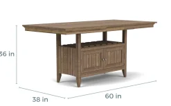 Mor Furniture Counter Height Tables|Dining Tables|Bay Creek Counter Height Extendable Dining Table In Light Gray