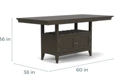Mor Furniture Seating For 4|Counter Height Dining Sets|Bay Creek Counter Height Extendable Dining Table & 4 Stools In Graphite