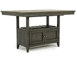 Mor Furniture Seating For 4|Counter Height Dining Sets|Bay Creek Counter Height Extendable Dining Table & 4 Stools In Graphite