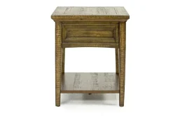 Mor Furniture Sofa & End Tables|Bay Creek End Table In Graphite, Rectangle
