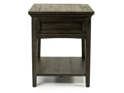 Mor Furniture Sofa & End Tables|Bay Creek End Table In Graphite, Rectangle