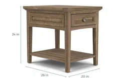 Mor Furniture Sofa & End Tables|Bay Creek End Table In Graphite, Rectangle