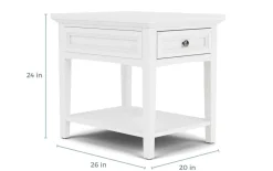 Mor Furniture Sofa & End Tables|Bay Creek End Table In Graphite, Rectangle