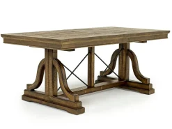 Mor Furniture Seating For 6|Dining Room Sets|Bay Creek Extendable Dining Table, 4 V-Back Chairs & High Back Bench In Graphite