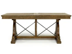 Mor Furniture Seating For 6|Dining Room Sets|Bay Creek Extendable Dining Table, 4 V-Back Chairs & High Back Bench In Graphite
