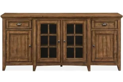 Mor Furniture Media Consoles & Hutches|Tv Stands|Bay Creek Media Console In Nutmeg W/ Usb Charger, 70 Inch