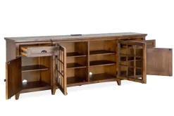 Mor Furniture Media Consoles & Hutches|Tv Stands|Bay Creek Media Console In Nutmeg W/ Usb Charger, 70 Inch