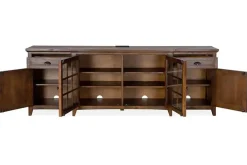 Mor Furniture Media Consoles & Hutches|Tv Stands|Bay Creek Media Console In Nutmeg W/ Usb Charger, 70 Inch