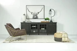 Mor Furniture Media Consoles & Hutches|Tv Stands|Bay Creek Media Console In Nutmeg W/ Usb Charger, 70 Inch