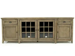 Mor Furniture Media Consoles & Hutches|Tv Stands|Bay Creek Media Console In Nutmeg W/ Usb Charger, 70 Inch