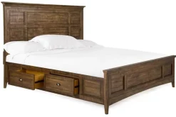 Mor Furniture Beds|Bay Creek Panel Bed In Light Gray, Queen
