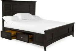Mor Furniture Beds|Bay Creek Panel Bed In Light Gray, Queen