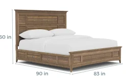 Mor Furniture Beds|Bay Creek Panel Bed In Light Gray, Queen